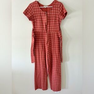 SOLD - Polagram Rust Checkered Jumpsuit